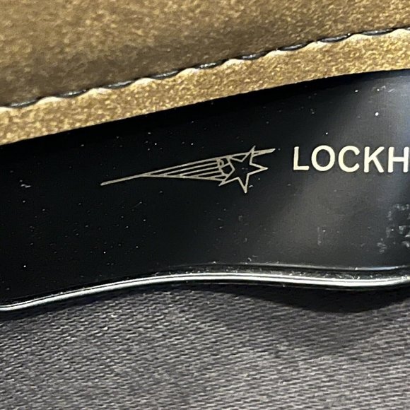 Lockheed Martin California Company Large Leather Folder Metal Closure Vintage - Picture 4 of 16